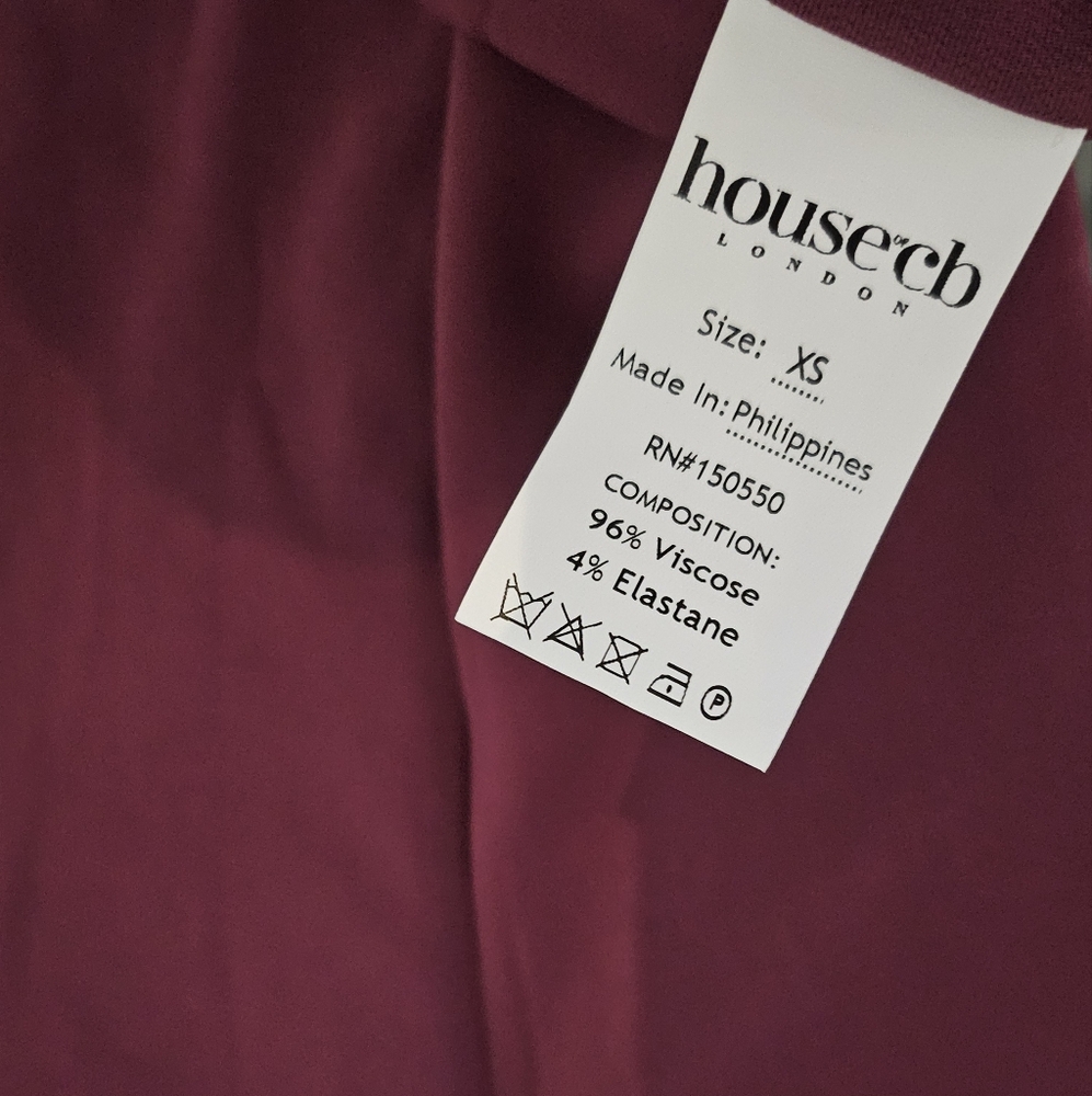 HOUSE OF CB 'Alia' Mulberry Mini Dress - Picture 3 of 6